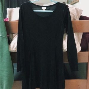 Black velvet dress